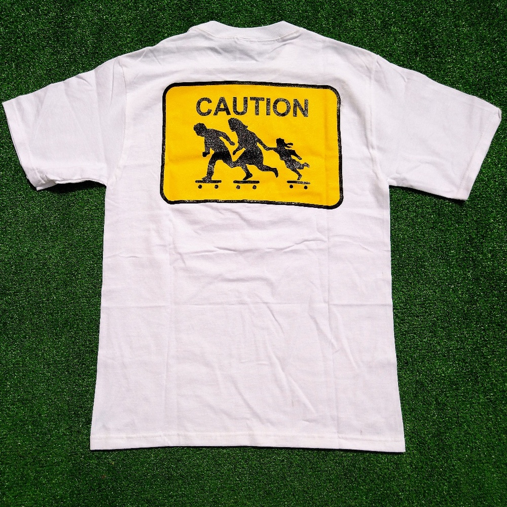 Blue Collar Society Independent Skateboards Warning Sign Adult Small Shirt NWT